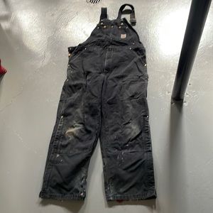 Carhartt bib overalls. Black 42x32.